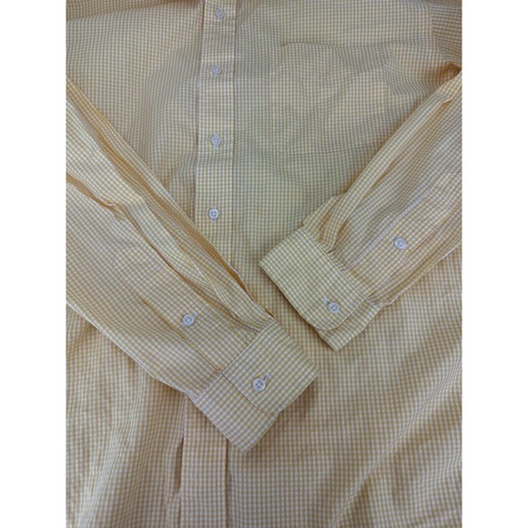 Ralph Lauren Men's Large Bertrand Yellow Check Long Sleeve Button Shirt Read - Picture 9 of 9
